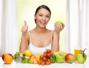Woman With Healthy Fruits