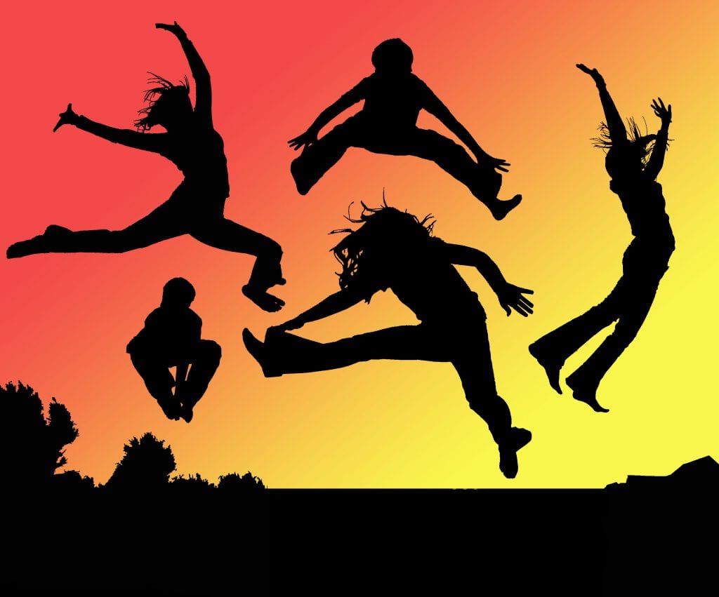 People Jumping With Energy