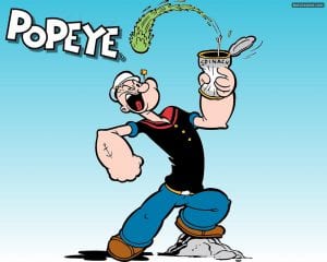 Popeye Eating His Spinach