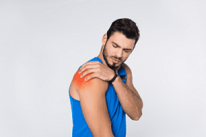 Man with Inflammation on the Shoulder