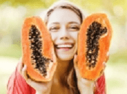 Woman Holding Papaya