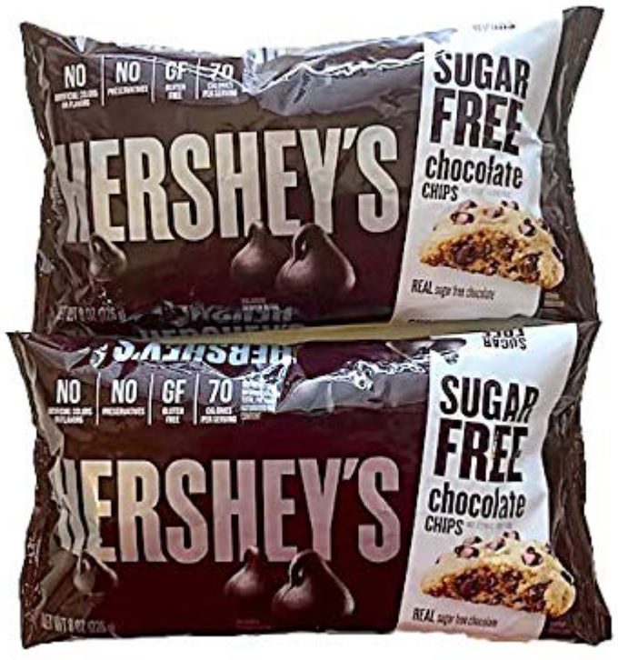 Sugar Free Chocolates - Hershey's Sugar Free Chocolate Chips - Special Edition Pack of 2