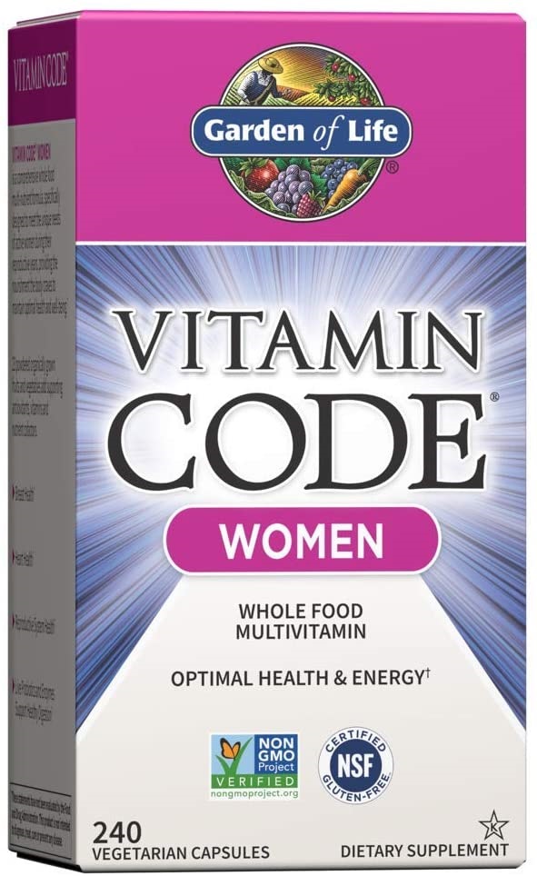 Garden of Life Multivitamins for Women, Vitamin Code Women's Multi - 240 Capsules