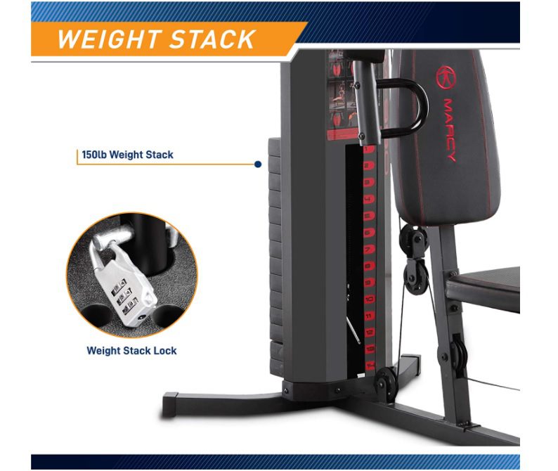 Marcy 150-lb Multifunctional Home Gym Station Weight Stack
