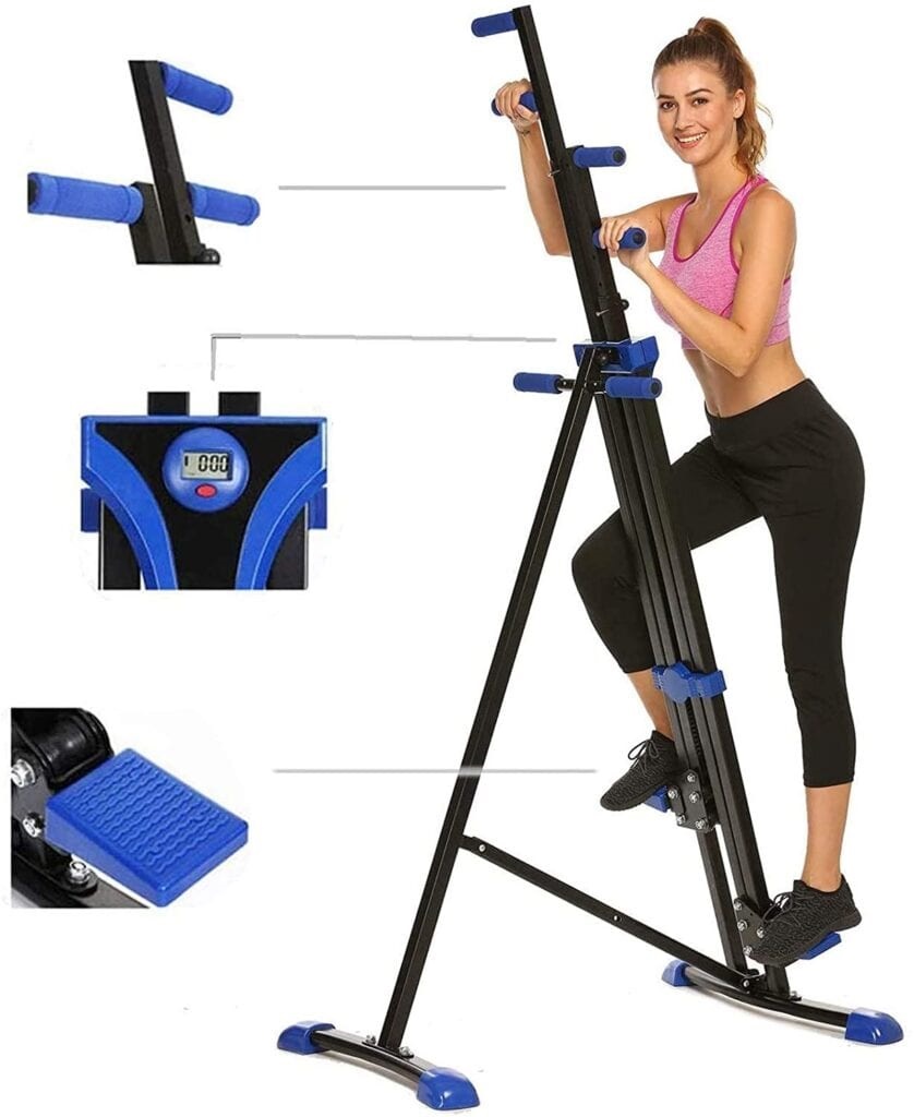 Hurbo Vertical Climber Home Gym Exercise Folding Climbing Machine Exercise Bike