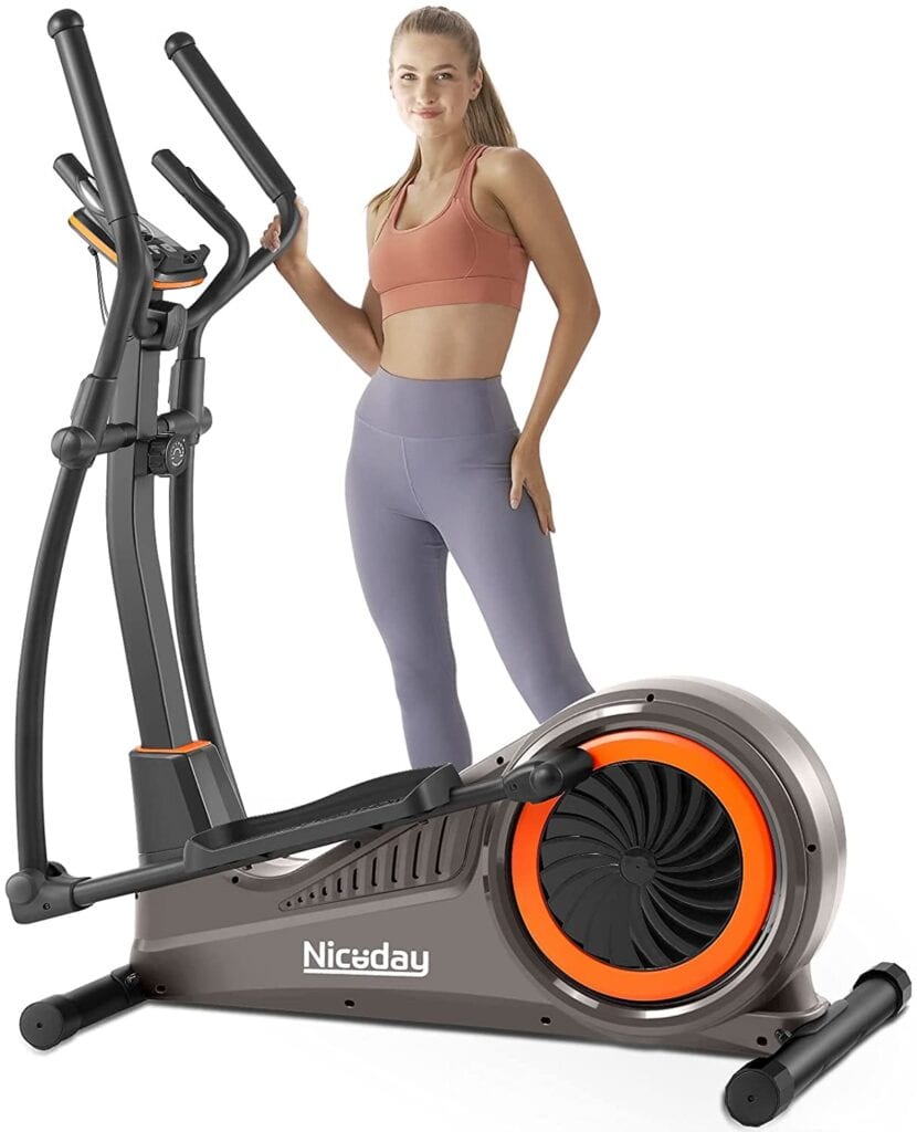 NICEDAY Elliptical Machine, Cross Trainer with Hyper-Quiet Magnetic Driving System