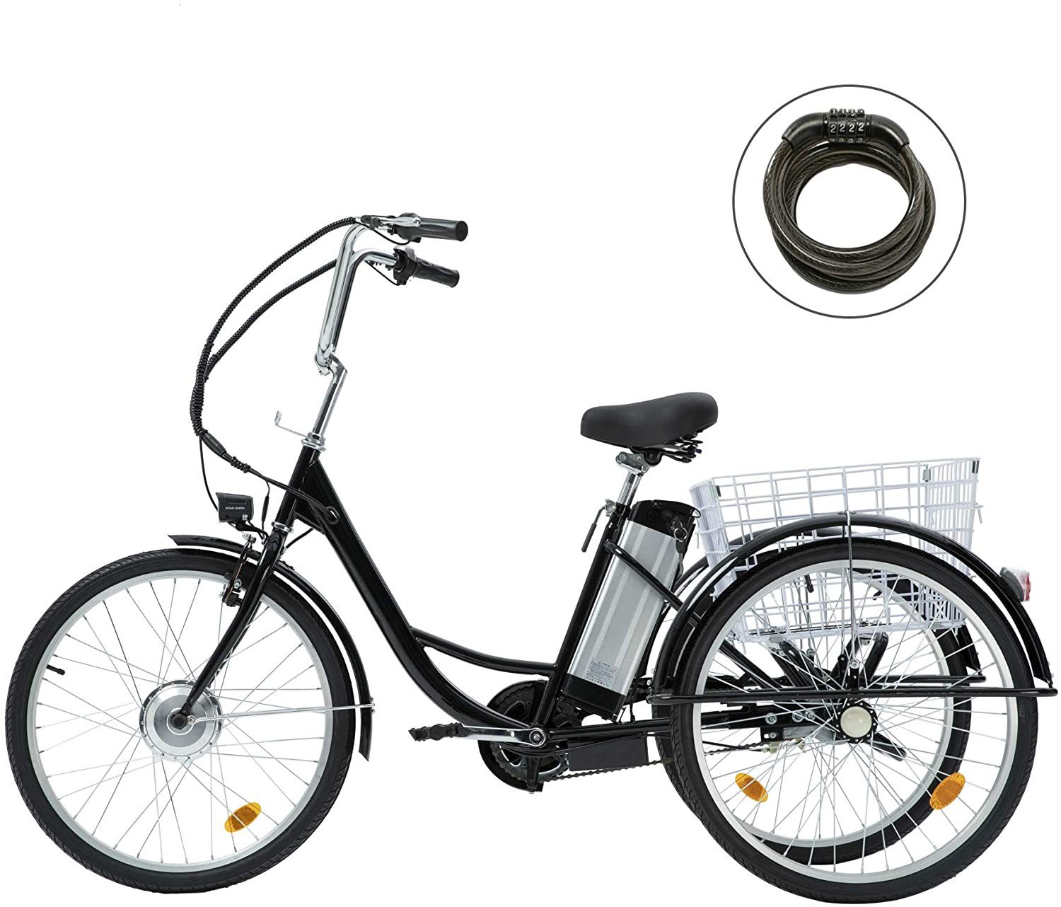 Viribus 3 Wheel Electric Bike for Adults with 250w Motor