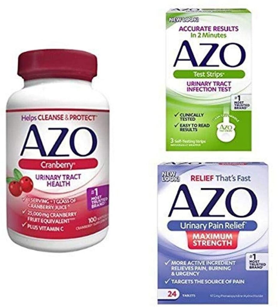AZO UTI Pain Relief Bundle - 3 Products to Test, Relieve Pain, Protect